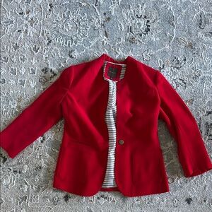 The Limited Red Blazer Textured Classic Design